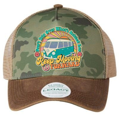 Vintage Retro VW Bus Keep Moving Forward Sunshine Legacy Tie Dye Trucker Hat