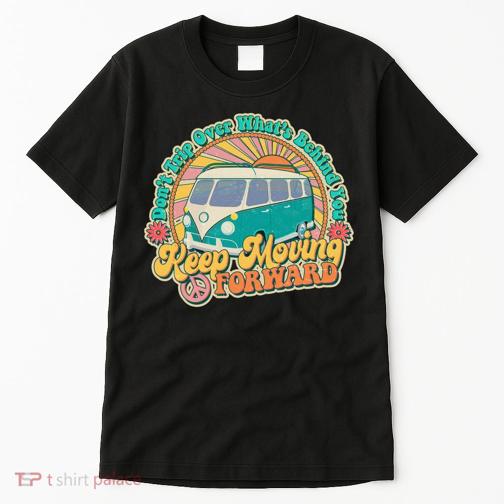 Vintage Retro VW Bus Keep Moving Forward Sunshine Tall T-Shirt