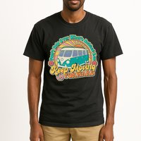 Vintage Retro VW Bus Keep Moving Forward Sunshine Tall T-Shirt