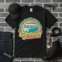 Vintage Retro VW Bus Keep Moving Forward Sunshine Tall T-Shirt