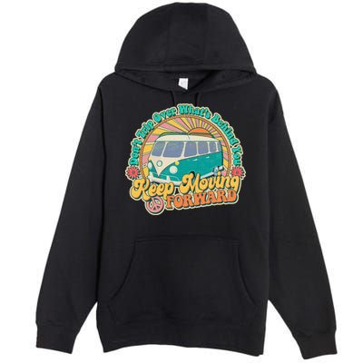 Vintage Retro VW Bus Keep Moving Forward Sunshine Premium Pullover Hoodie
