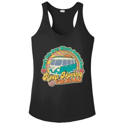 Vintage Retro VW Bus Keep Moving Forward Sunshine Ladies PosiCharge Competitor Racerback Tank