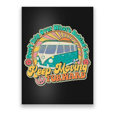Vintage Retro VW Bus Keep Moving Forward Sunshine Poster