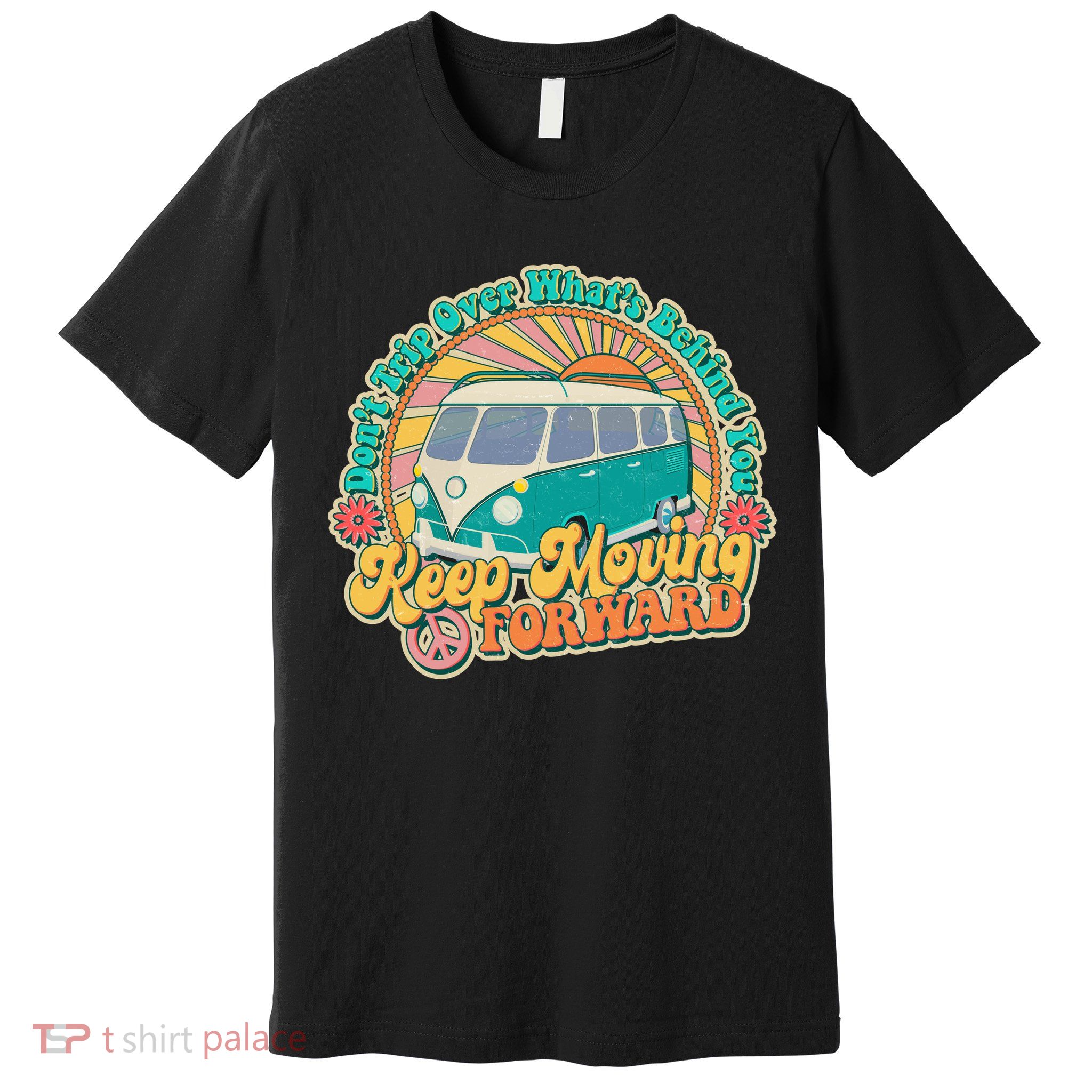 Vintage Retro VW Bus Keep Moving Forward Sunshine Premium T-Shirt