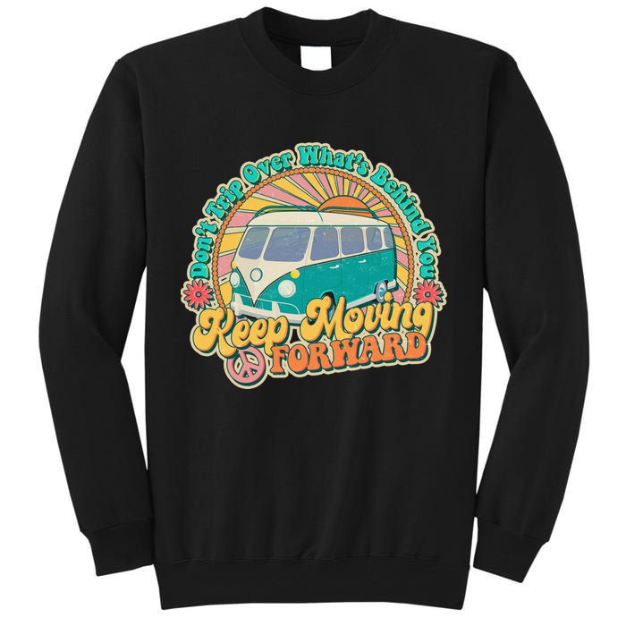 Vintage Retro VW Bus Keep Moving Forward Sunshine Tall Sweatshirt