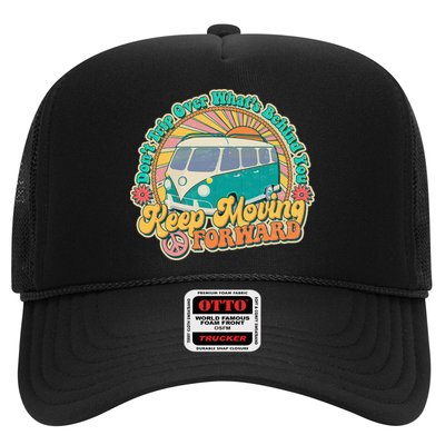 Vintage Retro VW Bus Keep Moving Forward Sunshine Trucker Hat