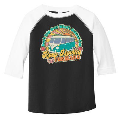 Vintage Retro VW Bus Keep Moving Forward Sunshine Toddler Fine Jersey T-Shirt