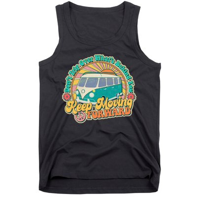 Vintage Retro VW Bus Keep Moving Forward Sunshine Tank Top
