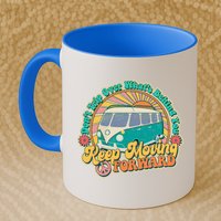 Vintage Retro VW Bus Keep Moving Forward Sunshine Mug