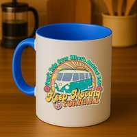 Vintage Retro VW Bus Keep Moving Forward Sunshine Mug