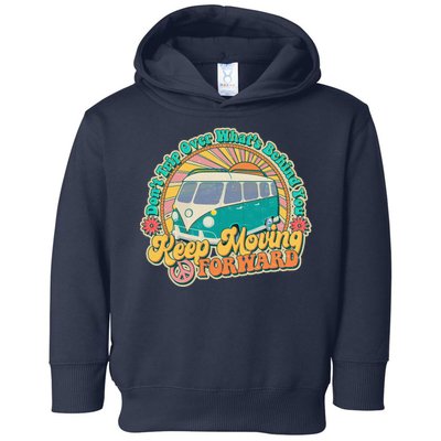 Vintage Retro VW Bus Keep Moving Forward Sunshine Toddler Hoodie