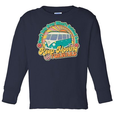 Vintage Retro VW Bus Keep Moving Forward Sunshine Toddler Long Sleeve Shirt