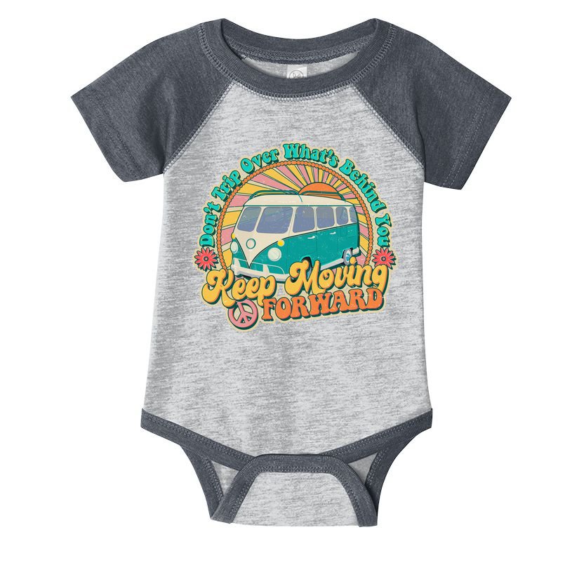 Vintage Retro VW Bus Keep Moving Forward Sunshine Infant Baby Jersey Bodysuit