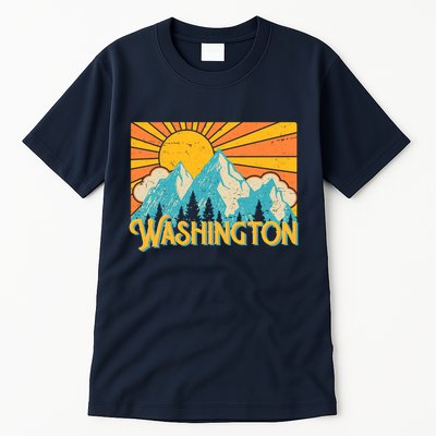 Vintage Retro Washington Sunshine Mountains Tall T-Shirt
