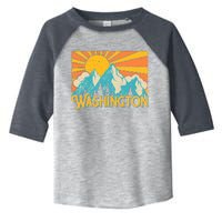 Vintage Retro Washington Sunshine Mountains Toddler Fine Jersey T-Shirt