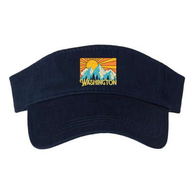 Vintage Retro Washington Sunshine Mountains Visor