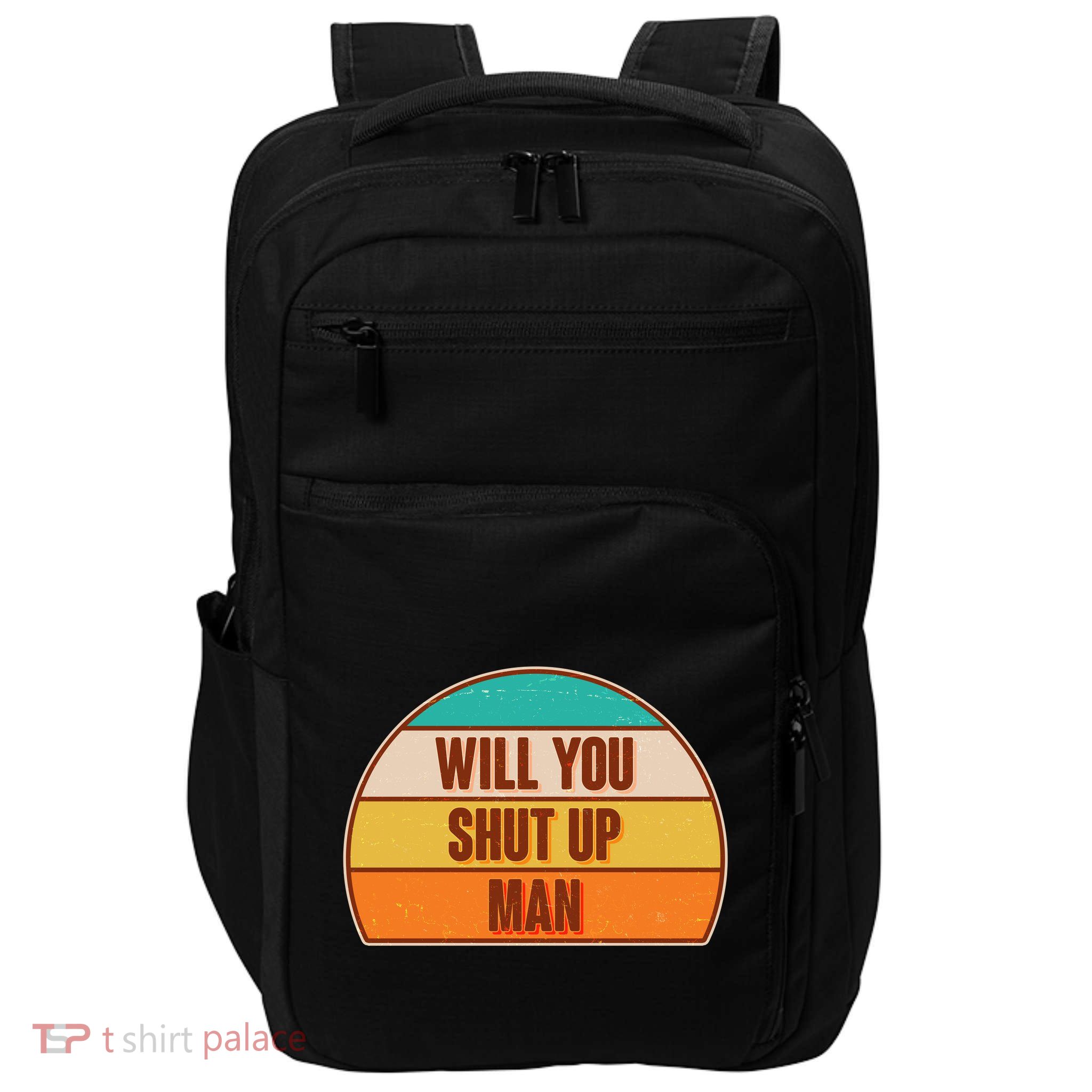 Vintage Retro Will You Shut Up Man Biden Vs Trump Debate Impact Tech Backpack
