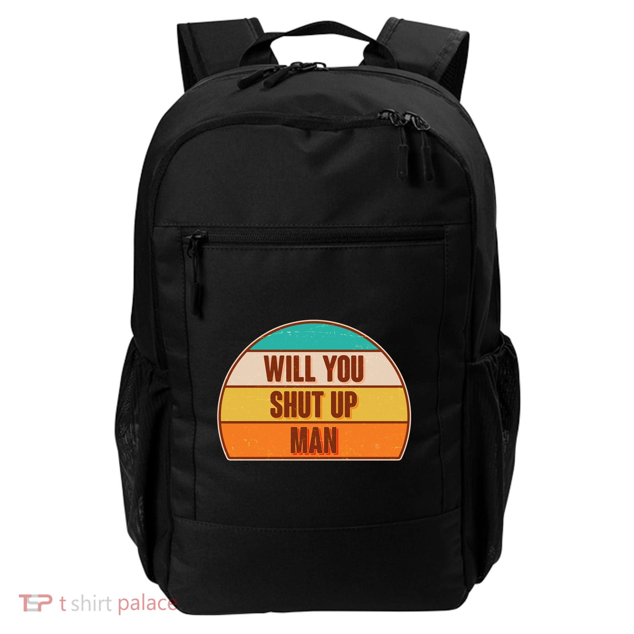 Vintage Retro Will You Shut Up Man Biden Vs Trump Debate Backpack