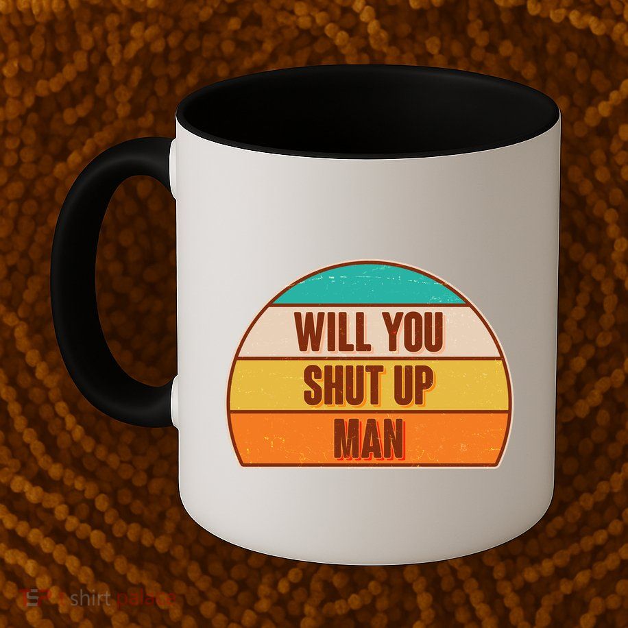 Vintage Retro Will You Shut Up Man Biden Vs Trump Debate Coffee Mug