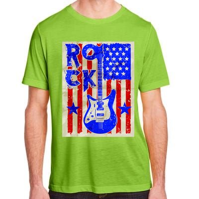 Vintage Rock Electric Guitar USA Adult ChromaSoft Performance T-Shirt