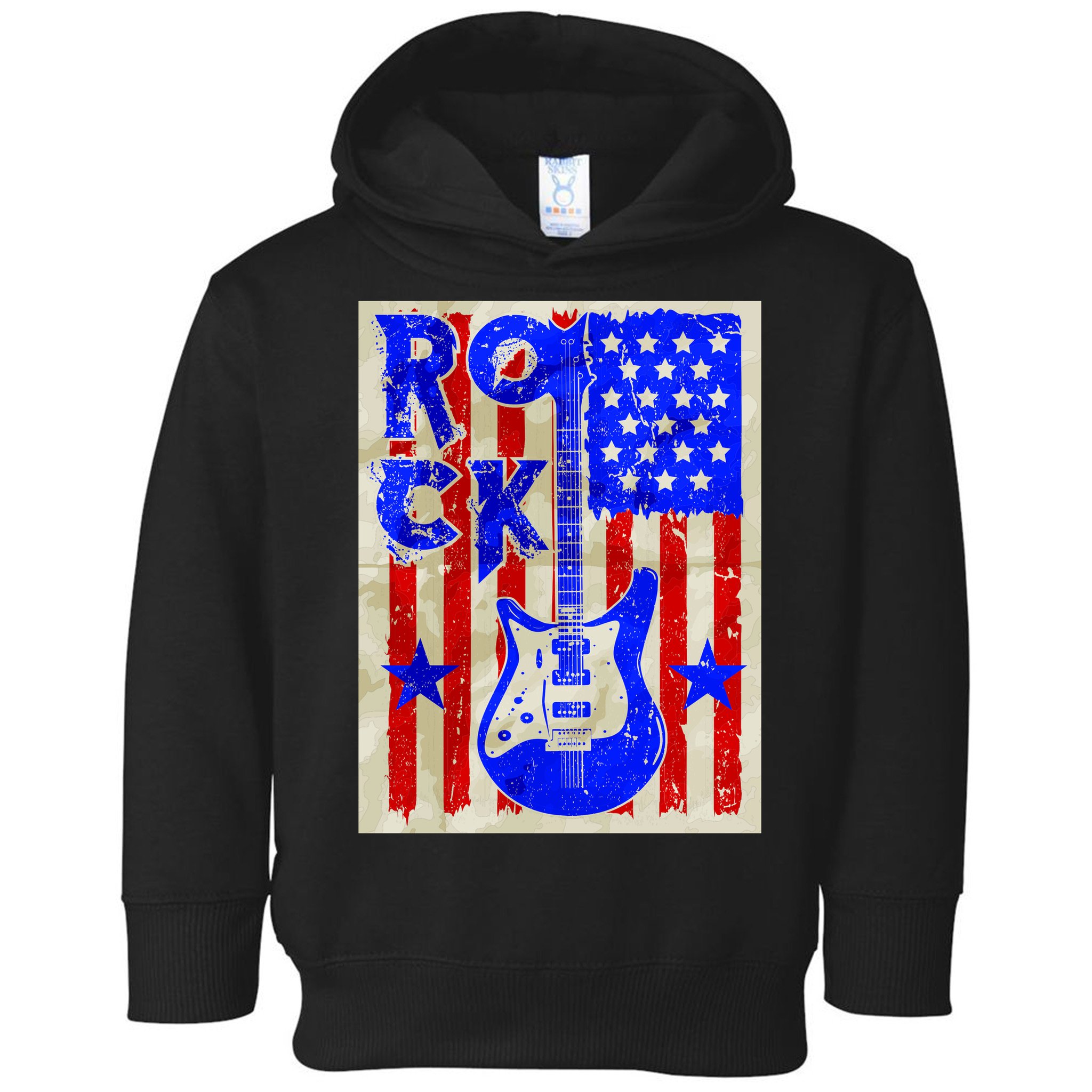 Vintage Rock Electric Guitar USA Toddler Hoodie
