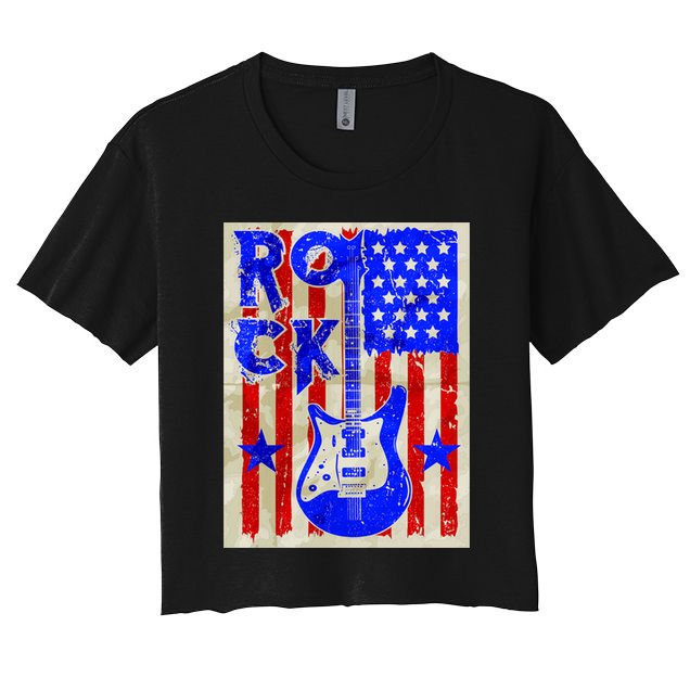 Vintage Rock Electric Guitar USA Crop Top
