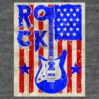 Vintage Rock Electric Guitar USA Hoodie