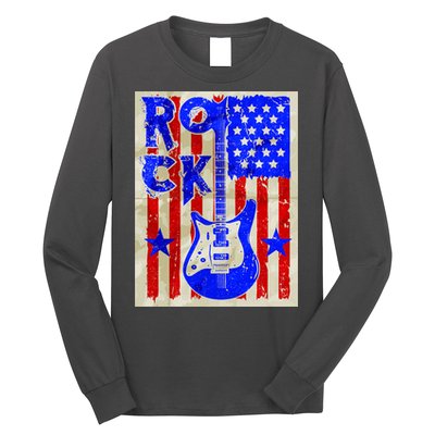 Vintage Rock Electric Guitar USA Long Sleeve Shirt