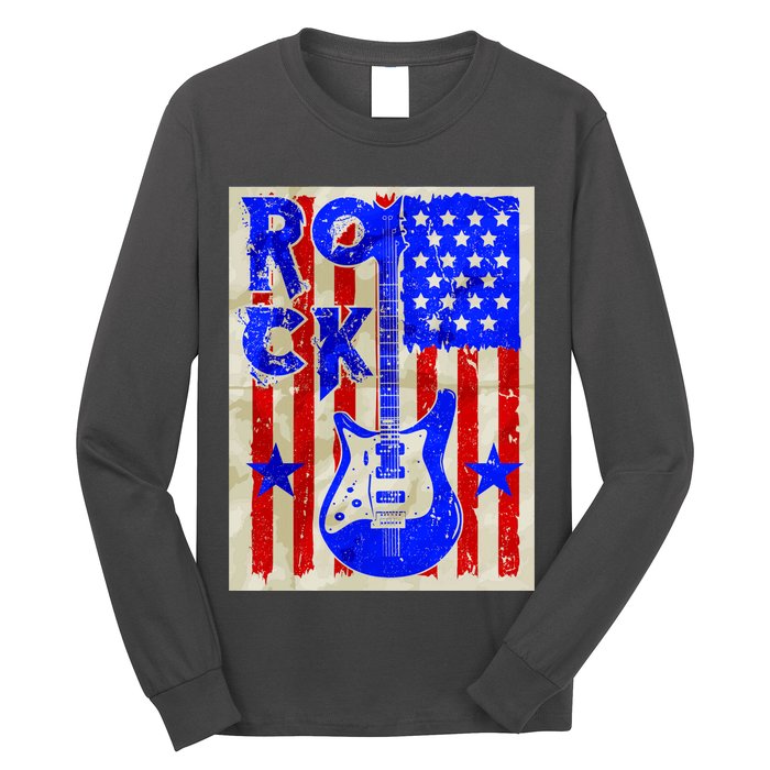 Vintage Rock Electric Guitar USA Long Sleeve Shirt