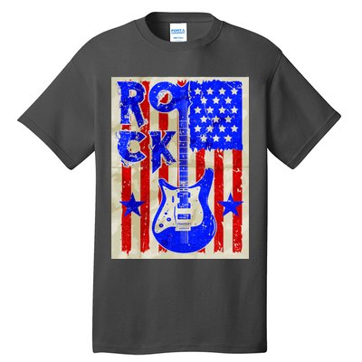 Vintage Rock Electric Guitar USA Tall T-Shirt