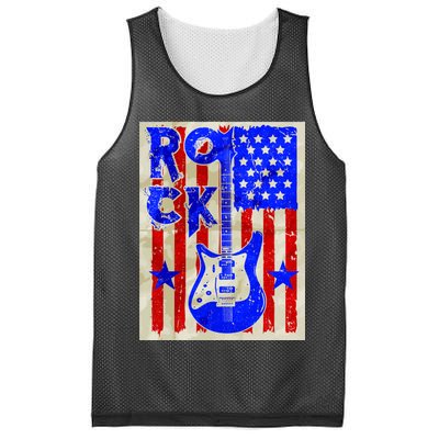 Vintage Rock Electric Guitar USA Mesh Reversible Basketball Jersey Tank