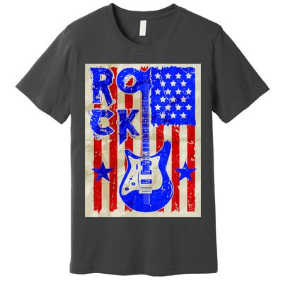 Vintage Rock Electric Guitar USA Premium T-Shirt