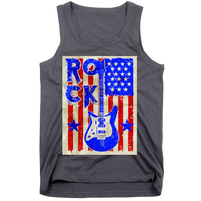 Vintage Rock Electric Guitar USA Tank Top