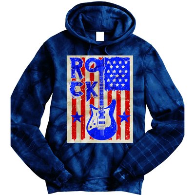 Vintage Rock Electric Guitar USA Tie Dye Hoodie