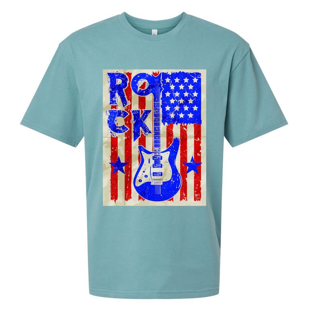 Vintage Rock Electric Guitar USA Sueded Cloud Jersey T-Shirt