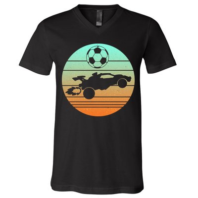 Vintage Rocket RC Soccer Car League Gamer V-Neck T-Shirt