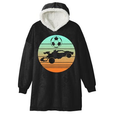 Vintage Rocket RC Soccer Car League Gamer Hooded Wearable Blanket