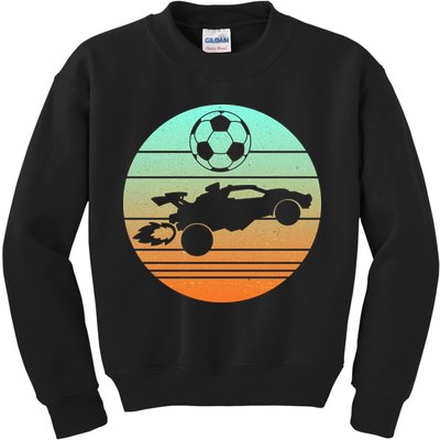 Vintage Rocket RC Soccer Car League Gamer Kids Sweatshirt