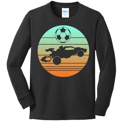 Vintage Rocket RC Soccer Car League Gamer Kids Long Sleeve Shirt