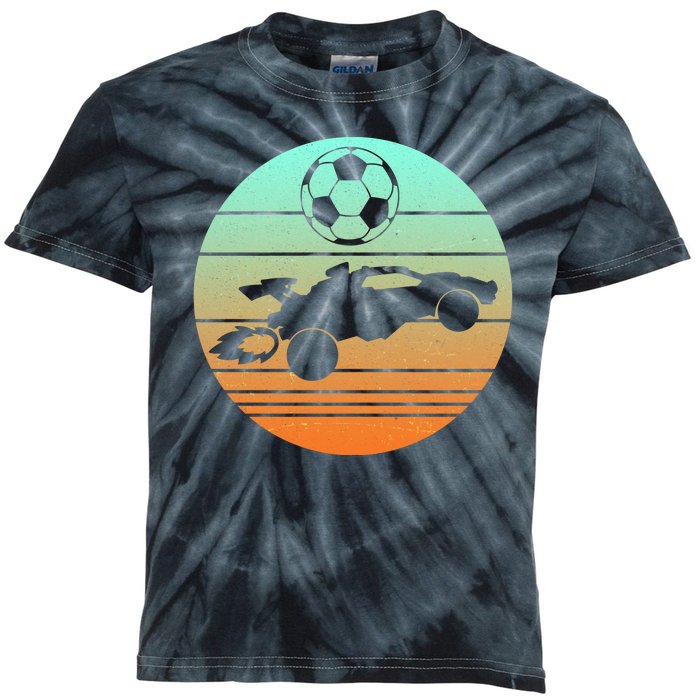 Vintage Rocket RC Soccer Car League Gamer Kids Tie-Dye T-Shirt