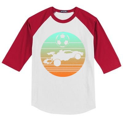 Vintage Rocket RC Soccer Car League Gamer Kids Colorblock Raglan Jersey