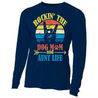 Vintage Rockin The Dog Mom And Aunt Life Cooling Performance Long Sleeve Crew