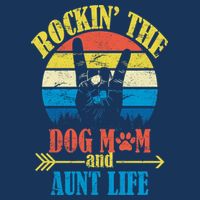Vintage Rockin The Dog Mom And Aunt Life Tank Top