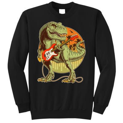 Vintage Rocking Guitar T-Rex Dinosaur Sweatshirt