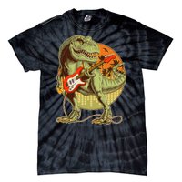 Vintage Rocking Guitar T-Rex Dinosaur Tie-Dye T-Shirt