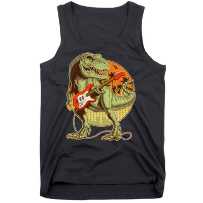 Vintage Rocking Guitar T-Rex Dinosaur Tank Top