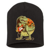 Vintage Rocking Guitar T-Rex Dinosaur Short Acrylic Beanie