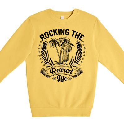 Vintage Rocking The Retired Life Premium Crewneck Sweatshirt