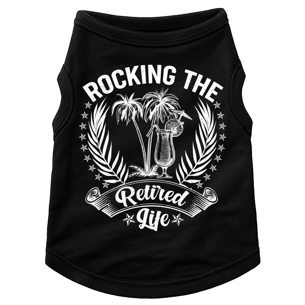 Vintage Rocking The Retired Life Doggie Tank