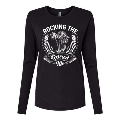 Vintage Rocking The Retired Life Womens Cotton Relaxed Long Sleeve T-Shirt